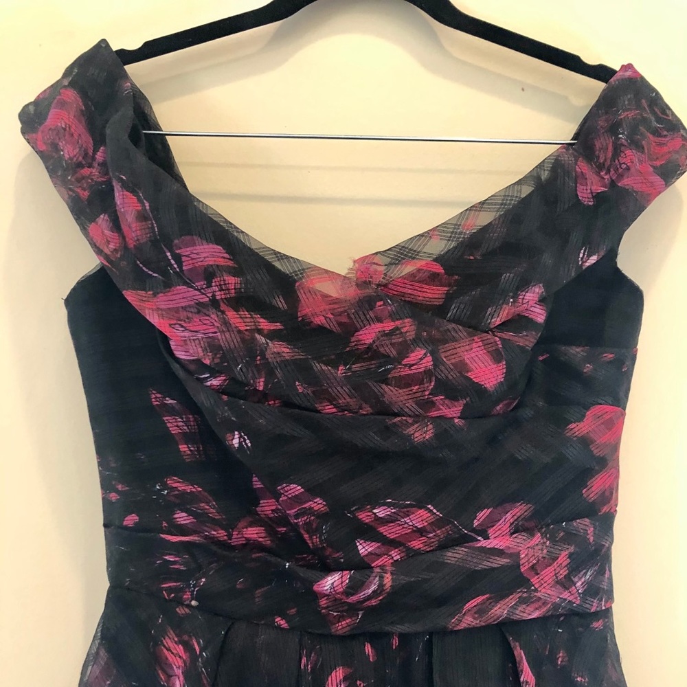 Elegant Black and Pink Gown